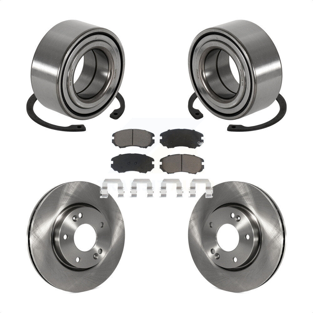 Wheel Bearing Disc Brake Rotors And Ceramic Pads Front Kit For Hyundai Tiburon