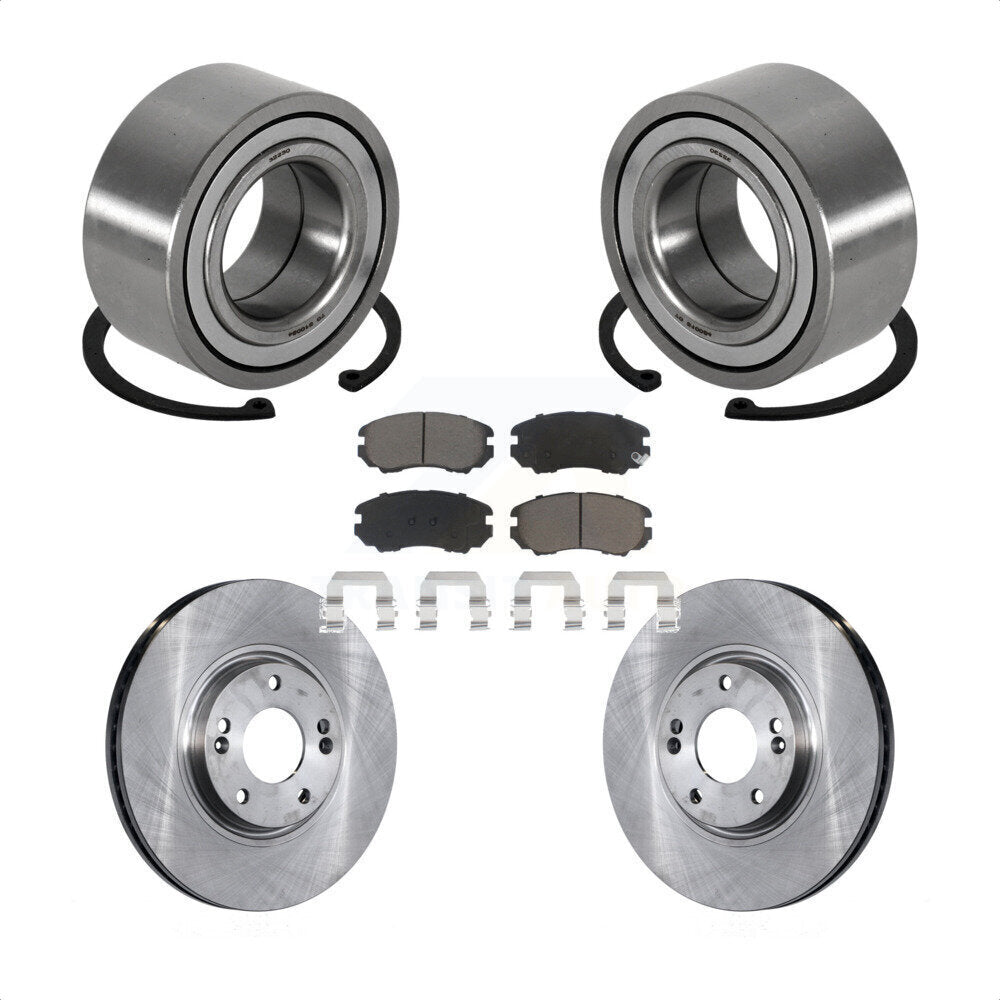 Wheel Bearing Disc Brake Rotors And Pads Front Kit For Hyundai Azera Kia Amanti