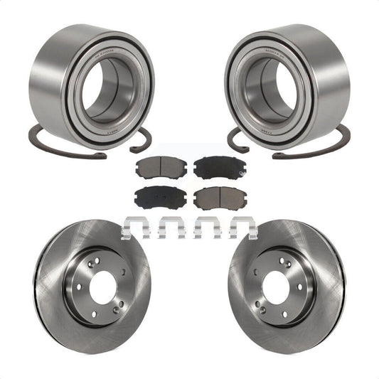 Wheel Bearing Brake Rotor & Pad Front Kit For Hyundai Sonata Tucson Kia Sportage