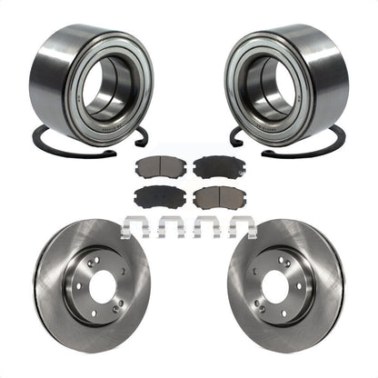 Wheel Bearing Disc Brake Rotor And Ceramic Pads Front Kit For 2012-2013 Kia Soul