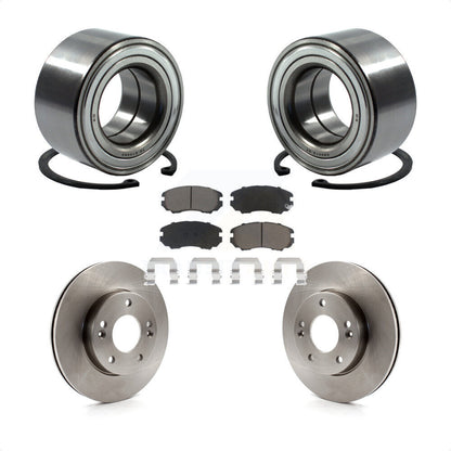 Wheel Bearing Disc Brake Rotors And Pads Front Kit For 2010-2011 Kia Soul 1.6L