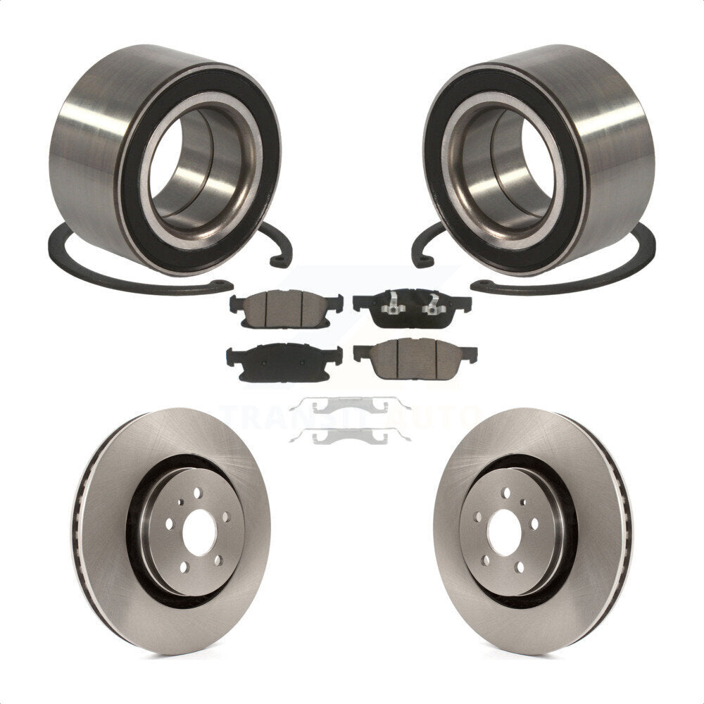 Wheel Bearing Disc Brake Rotors And Ceramic Pads Front Kit For Ford Edge