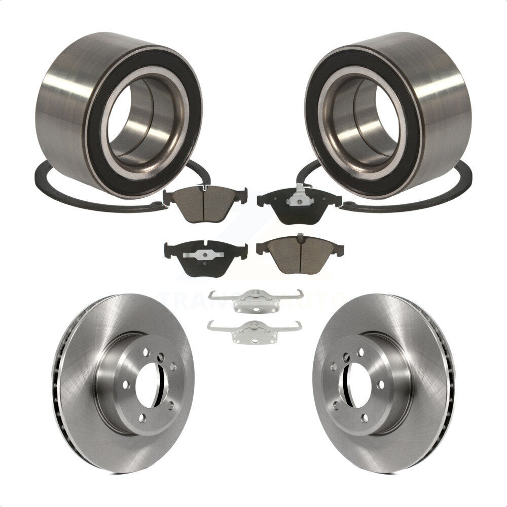 Wheel Bearing Brake Rotor And Pad Front Kit For BMW 530xi 528i xDrive 535i 535xi
