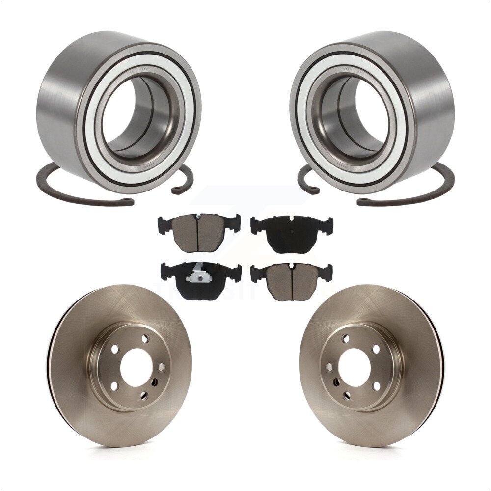 Wheel Bearing Disc Brake Rotors And Pads Front Kit For 2000 BMW X5 To 04 00