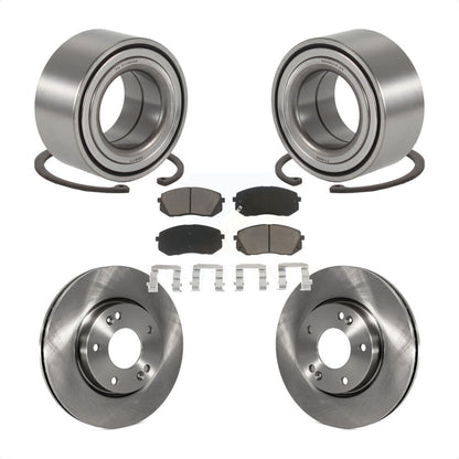 Wheel Bearing Disc Brake Rotor And Ceramic Pad Front Kit For 2010-2012 Kia Rondo
