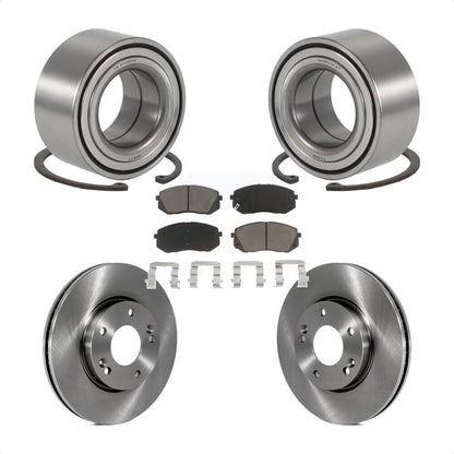 Wheel Bearing Disc Brake Rotor And Ceramic Pad Front Kit For 2007-2009 Kia Rondo