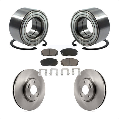 Wheel Bearing Disc Brake Rotors And Pads Front Kit For 2015-2016 Kia Soul EV