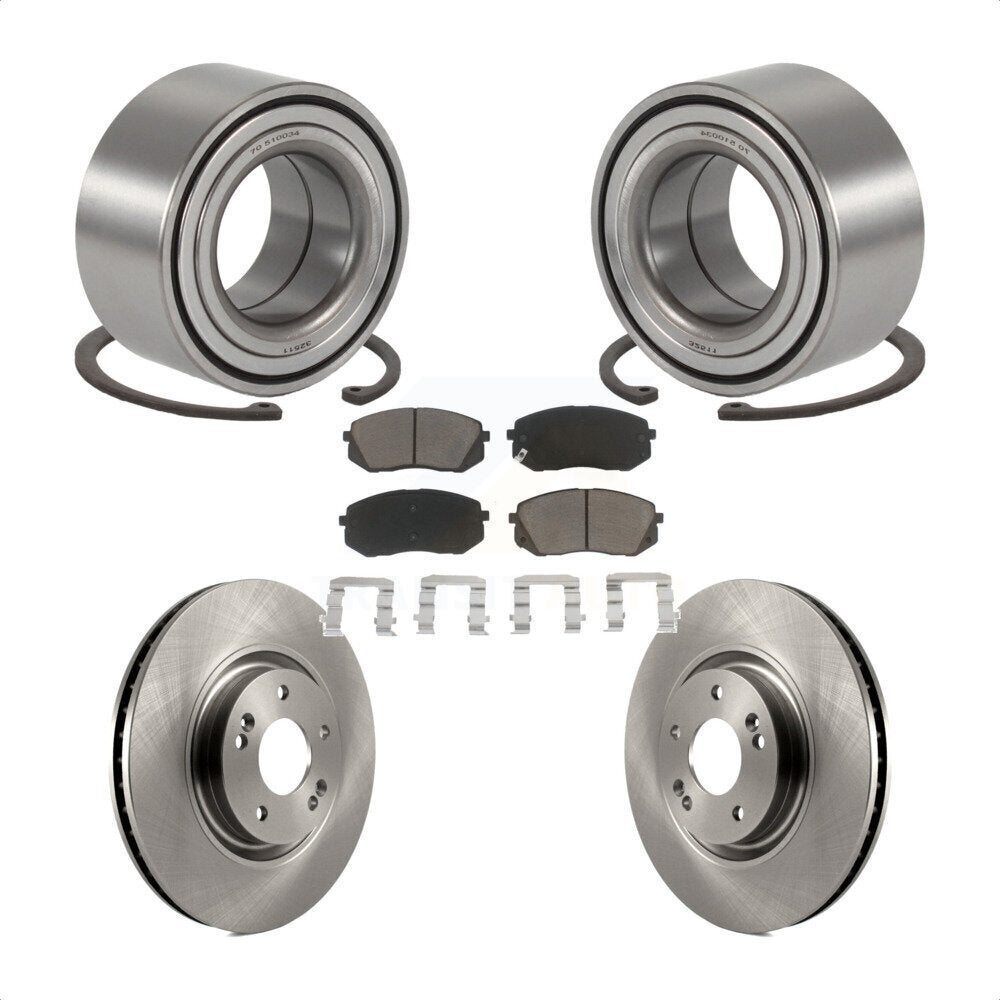 Wheel Bearing Disc Brake Rotor And Pads Front Kit For Hyundai Tucson Kia Cadenza