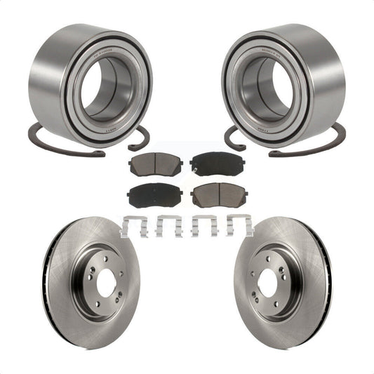 Wheel Bearing Disc Brake Rotor And Pads Front Kit For Hyundai Tucson Kia Cadenza