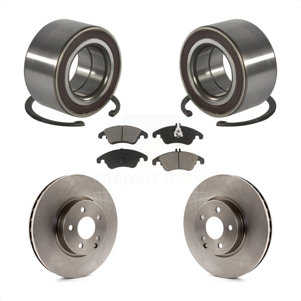 Wheel Bearing Brake Rotor & Pads Front Kit For Mercedes-Benz C300 E350 C350 E400