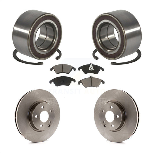 Wheel Bearing Brake Rotor & Pads Front Kit For Mercedes-Benz C300 E350 C350 E400