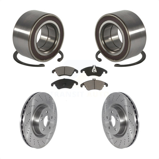 Wheel Bearing Disc Brake Rotors And Pads Front Kit For Mercedes-Benz E400 E550