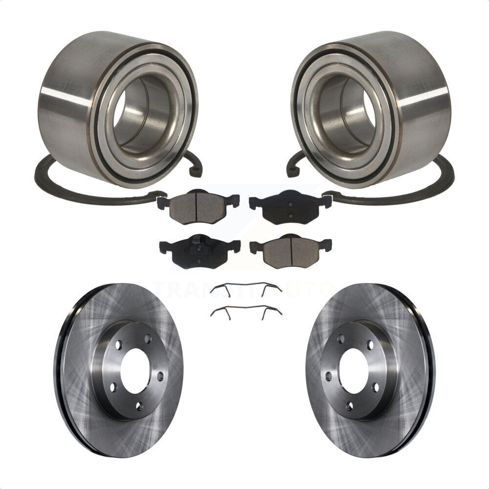 Wheel Bearing Brake Rotor & Pads Front Kit For Ford Escape Mazda Tribute Mercury
