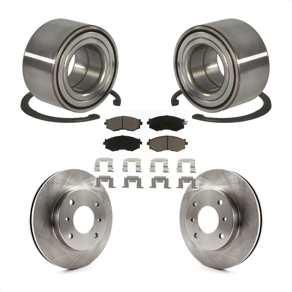 Wheel Bearing Disc Brake Rotor And Ceramic Pads Front Kit For Nissan Sentra 1.8L
