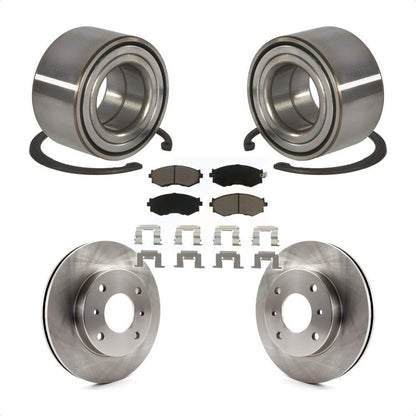 Wheel Bearing Disc Brake Rotor And Ceramic Pads Front Kit For Nissan Sentra 1.8L