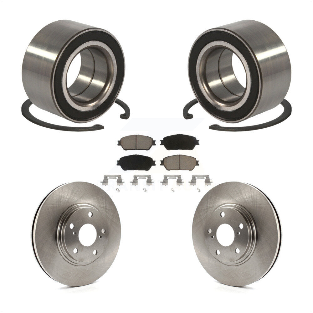 Wheel Bearing Disc Brake Rotors And Pads Front Kit For 2004-2006 Lexus ES330