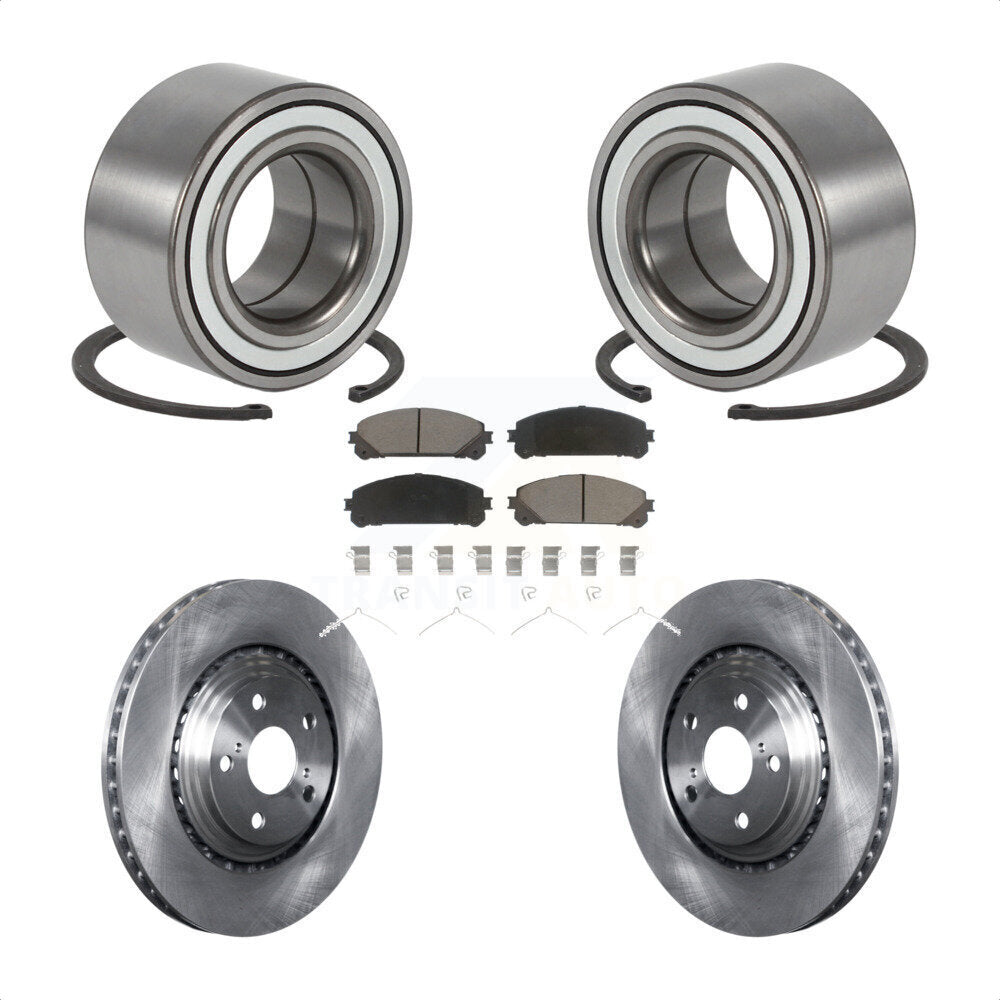 Wheel Bearing Brake Rotor Pad Front Kit For Toyota Highlander Sienna Lexus RX350