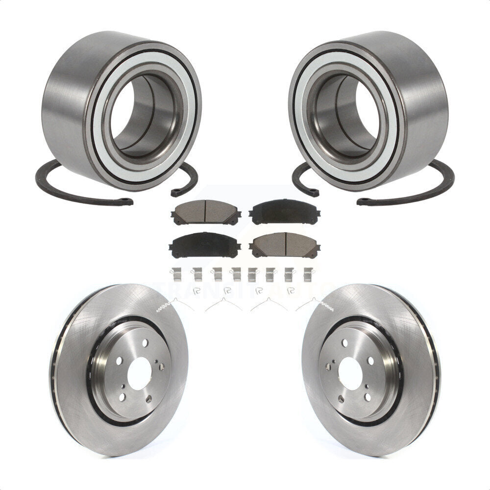 Wheel Bearing Disc Brake Rotors And Ceramic Pads Front Kit For 2016 Lexus RX350