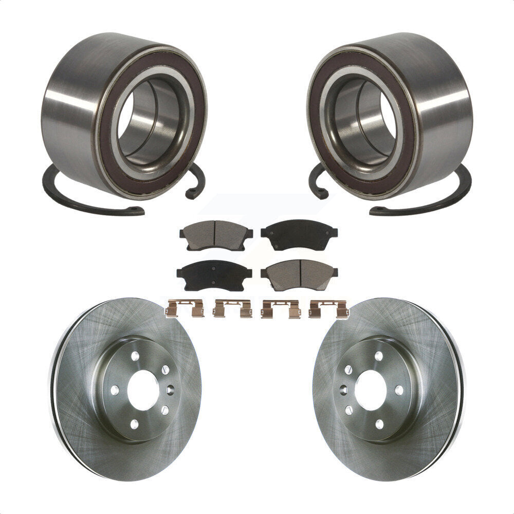 Wheel Bearing Disc Brake Rotors And Ceramic Pads Front Kit For Chevrolet Sonic