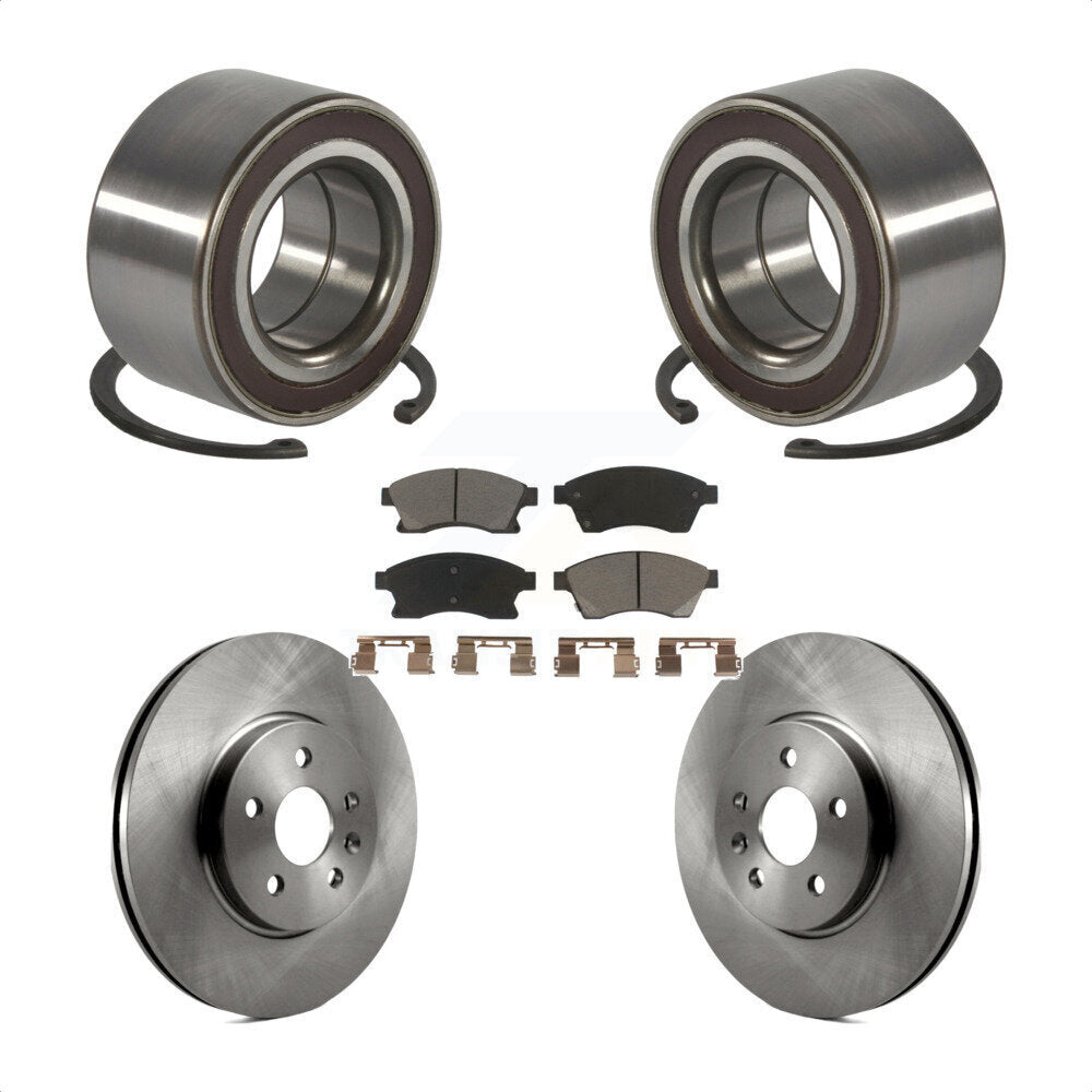Wheel Bearing Disc Brake Rotor & Pads Front Kit For 2013-2014 Chevrolet Sonic RS