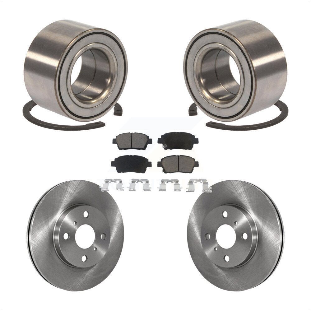 Wheel Bearing Disc Brake Rotors And Pads Front Kit For 2004-2006 Scion xB xA