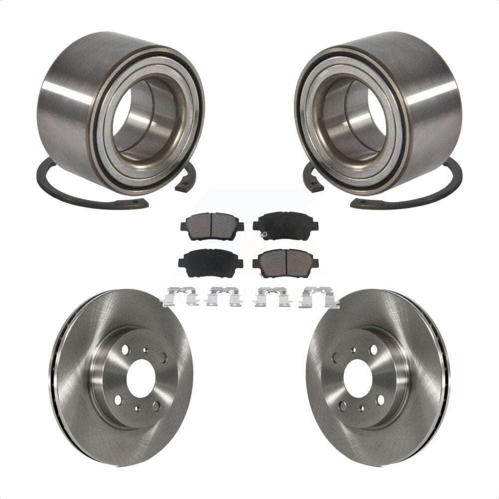 Wheel Bearing Disc Brake Rotors And Pads Front Kit For 2001-2003 Toyota Prius