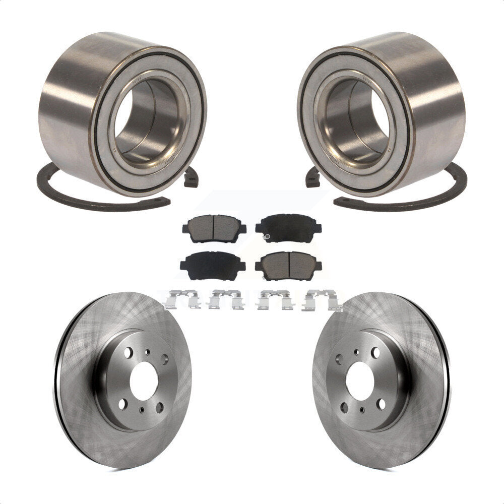 Wheel Bearing Disc Brake Rotors And Pads Front Kit For 2001-2005 Toyota Echo