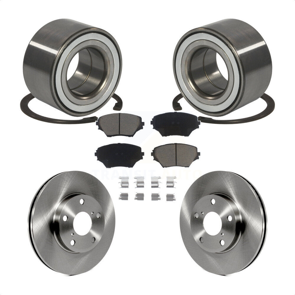 Wheel Bearing Disc Brake Rotors And Ceramic Pads Front Kit For Toyota RAV4