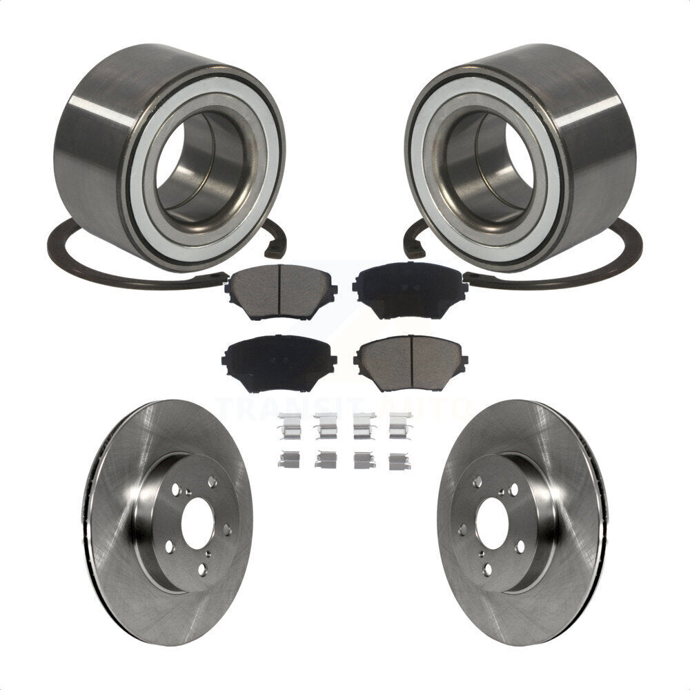 Wheel Bearing Disc Brake Rotors And Ceramic Pads Front Kit For Toyota RAV4