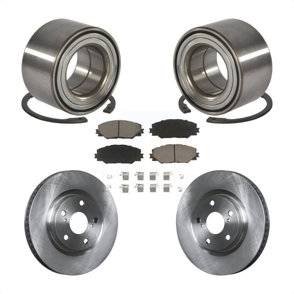 Wheel Bearing Disc Brake Rotor And Pad Front Kit For 2017-2018 Toyota Corolla iM