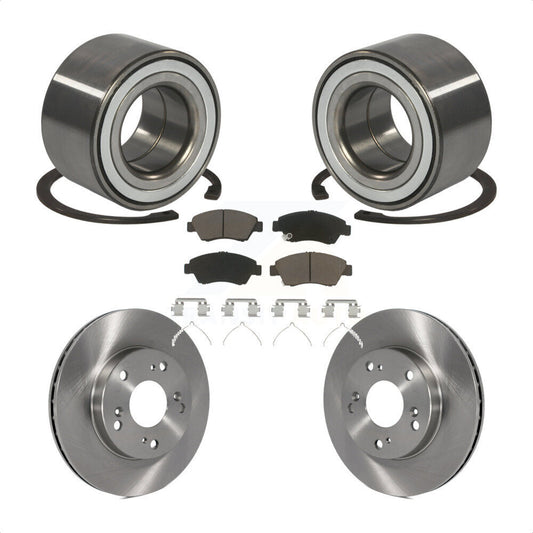 Wheel Bearing Disc Brake Rotors And Pads Front Kit For 2011-2015 Honda CR-Z