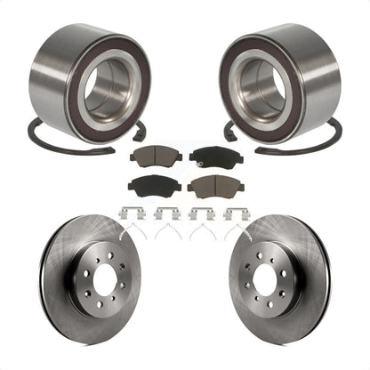 Wheel Bearing Disc Brake Rotor And Ceramic Pad Front Kit For 2007-2008 Honda Fit
