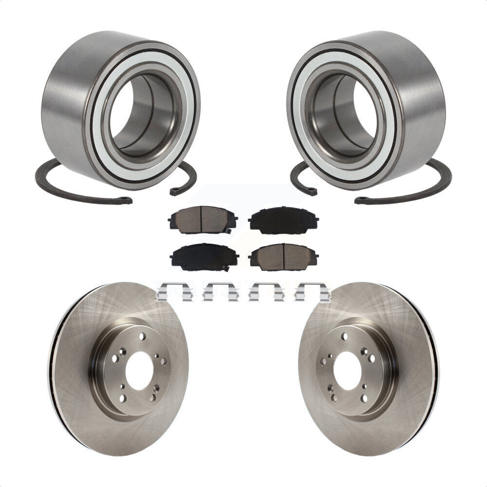 Wheel Bearing Disc Brake Rotor And Pads Front Kit For 2002-2006 Acura RSX Type-S