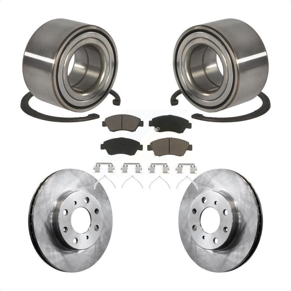 Wheel Bearing Disc Brake Rotors And Ceramic Pads Front Kit For Honda Civic