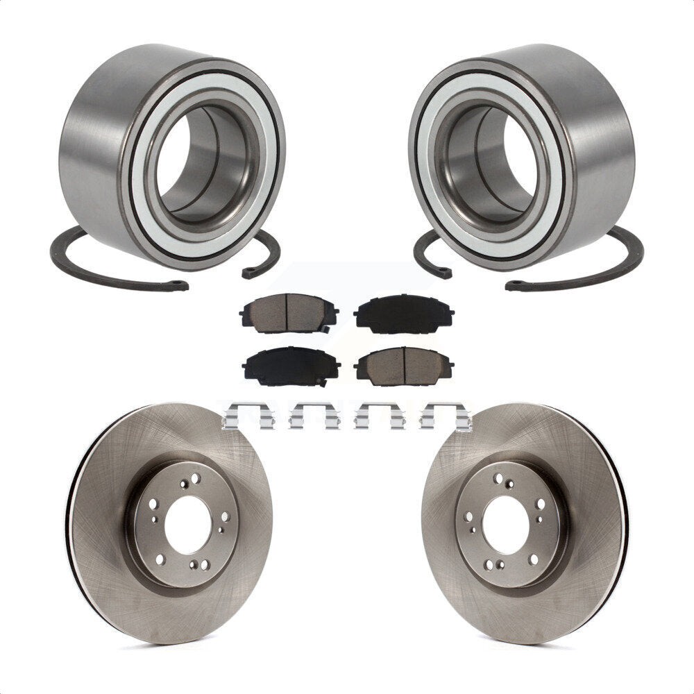 Wheel Bearing Disc Brake Rotors And Pads Front Kit For 2000-2009 Honda S2000