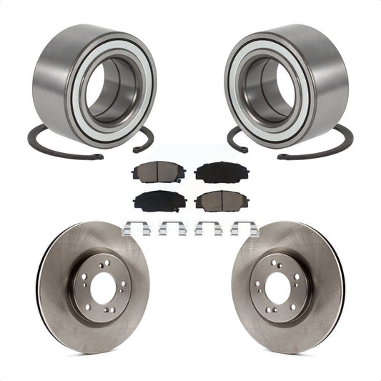 Wheel Bearing Disc Brake Rotors And Pads Front Kit For 2000-2009 Honda S2000