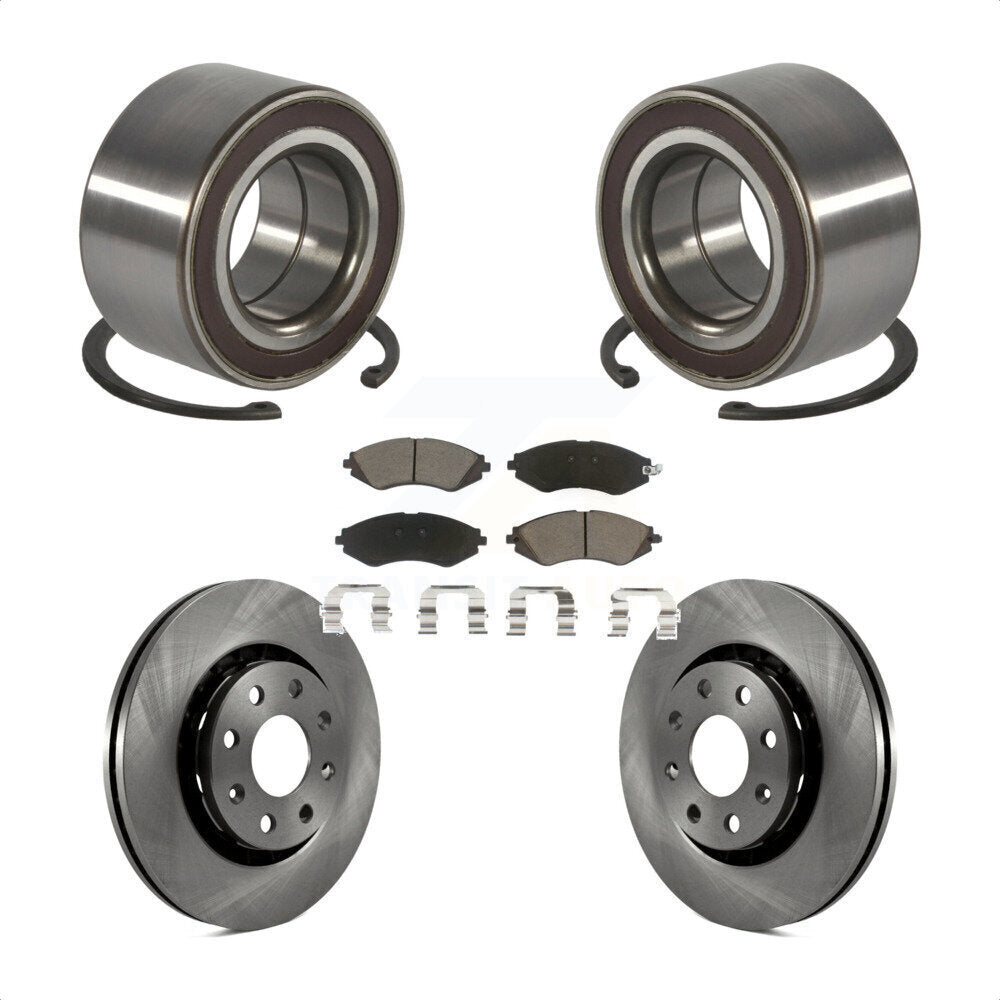 Wheel Bearing Disc Brake Rotor & Pads Front Kit For 2014-2016 Chevrolet Spark EV