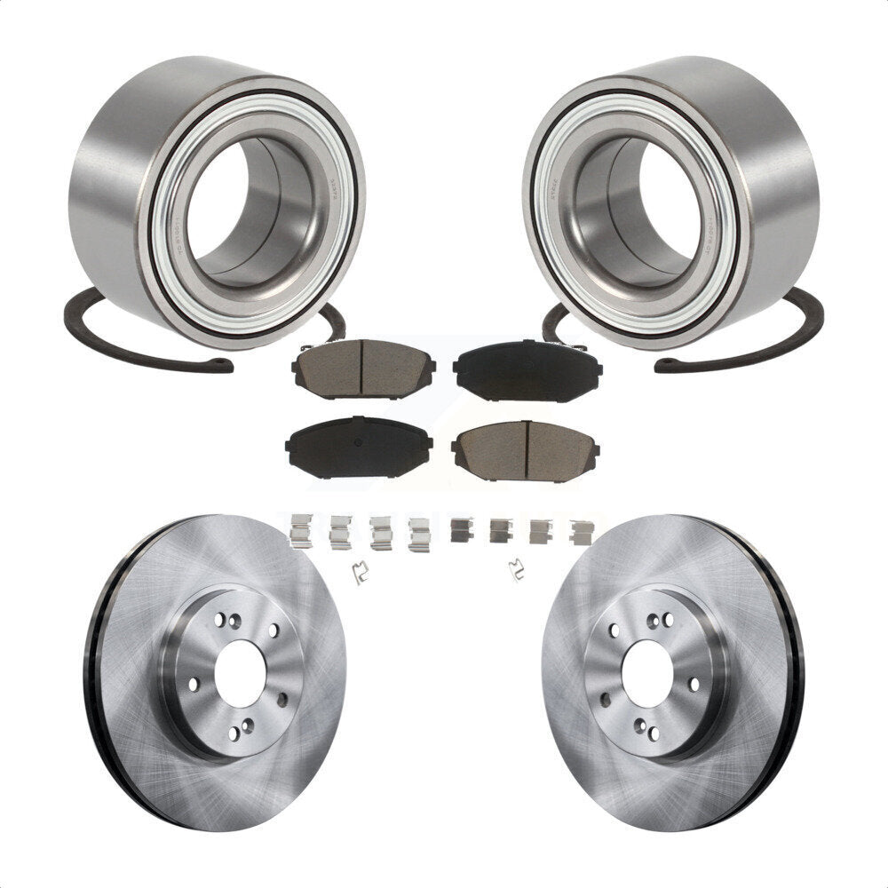Wheel Bearing Disc Brake Rotor And Ceramic Pad Front Kit For 2001-2002 Acura MDX