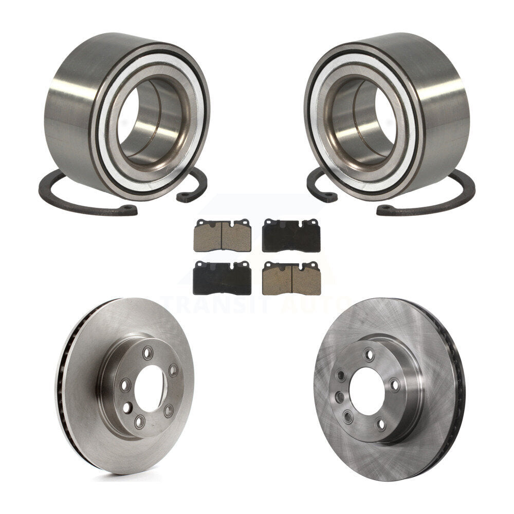 Wheel Bearing Disc Brake Rotor And Ceramic Pads Front Kit For Volkswagen Touareg