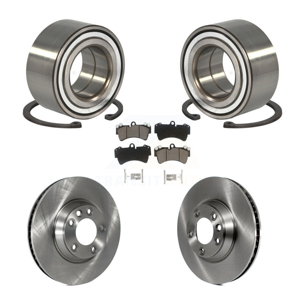 Wheel Bearing Brake Rotor & Pad Front Kit For Audi Q7 Porsche Cayenne Volkswagen