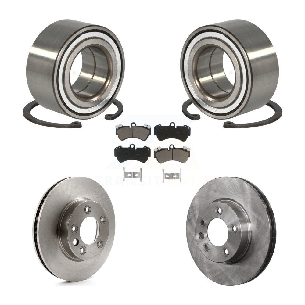 Wheel Bearing Brake Rotor & Pad Front Kit For Porsche Cayenne Volkswagen Touareg