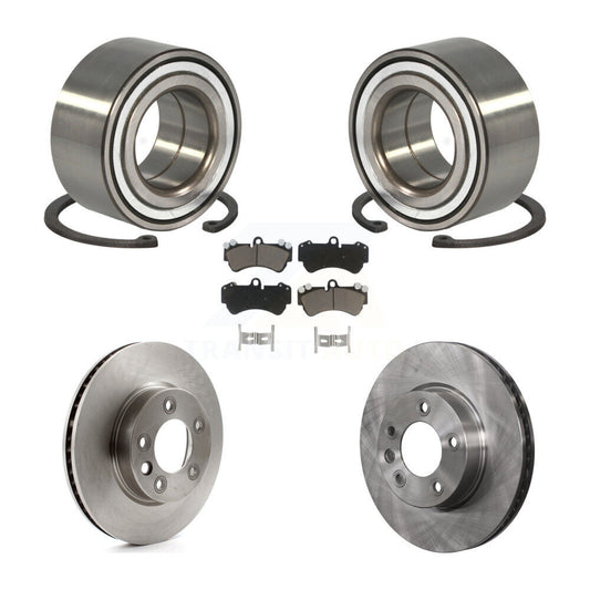 Wheel Bearing Brake Rotor & Pad Front Kit For Porsche Cayenne Volkswagen Touareg