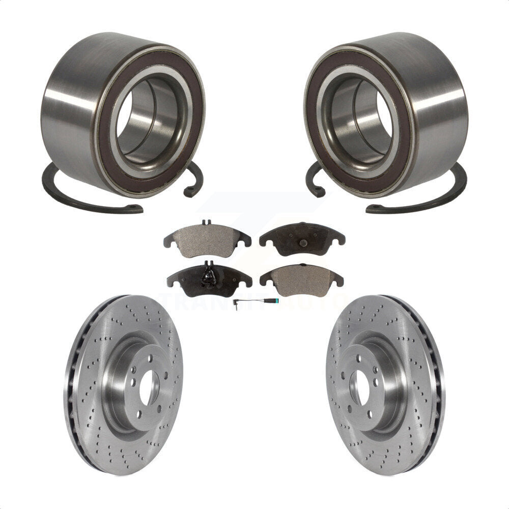 Wheel Bearing Disc Brake Rotors And Pads Front Kit For Mercedes-Benz E400 E550