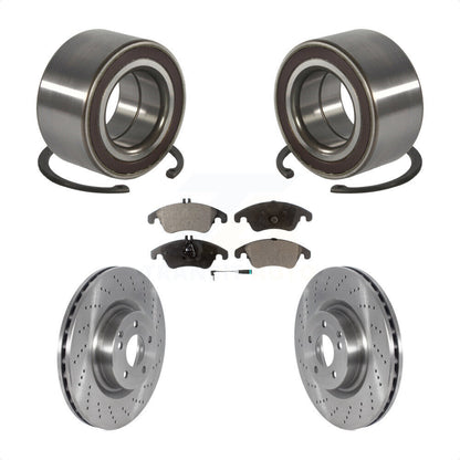 Wheel Bearing Disc Brake Rotors And Pads Front Kit For Mercedes-Benz E400 E550