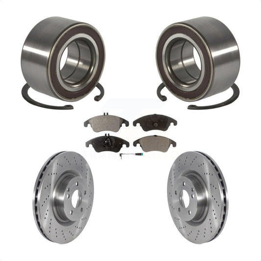 Wheel Bearing Disc Brake Rotors And Pads Front Kit For Mercedes-Benz E400 E550