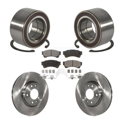 Wheel Bearing Disc Brake Rotors And Pads Front Kit For 2009-2013 Mazda 6 2.5L