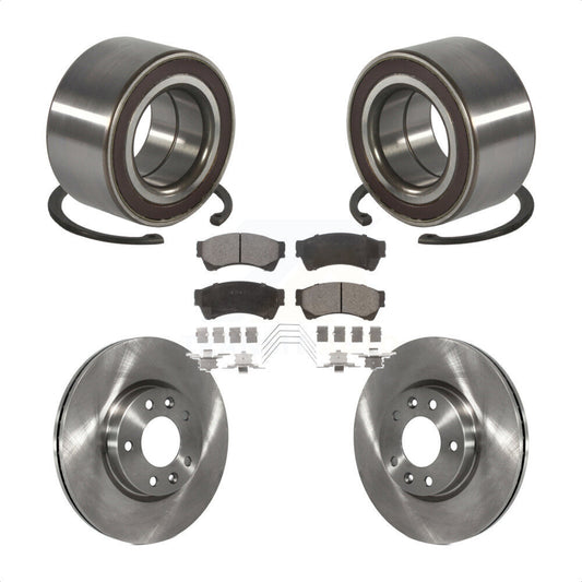 Wheel Bearing Disc Brake Rotors And Pads Front Kit For 2009-2013 Mazda 6 2.5L