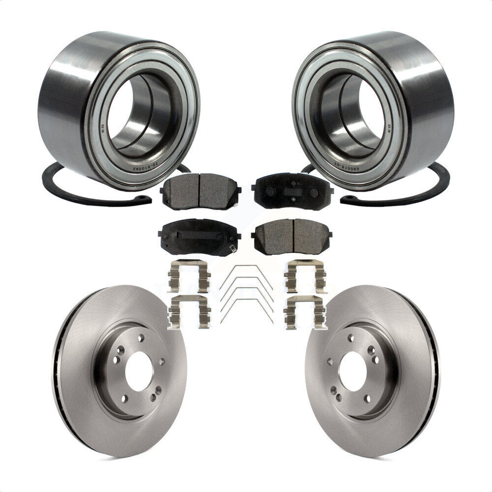 Wheel Bearing Disc Brake Rotors And Pads Front Kit For 2017-2019 Kia Soul EV