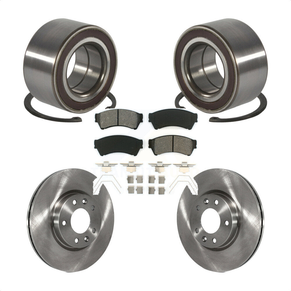 Wheel Bearing Disc Brake Rotors And Pads Front Kit For 2009-2013 Mazda 6 2.5L