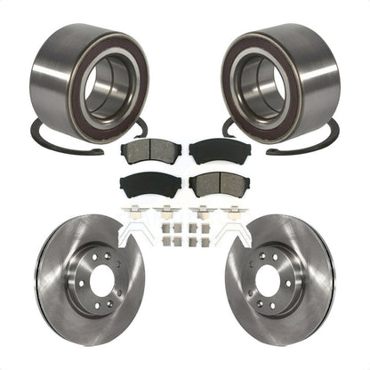 Wheel Bearing Disc Brake Rotors And Pads Front Kit For 2009-2013 Mazda 6 2.5L